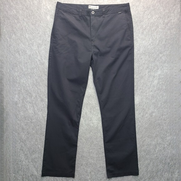 Travis Mathew Chino Golf Pants Mens 38x33 Black Business Tencel Blend Stretch - Picture 2 of 9
